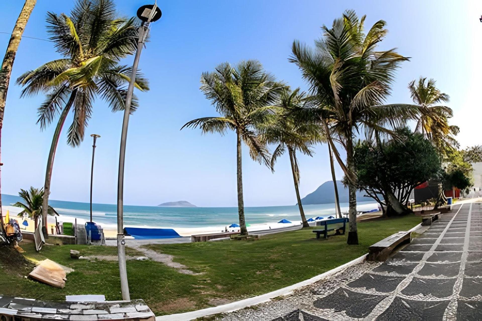 25C - Pe Na Areia Da Praia Do Tombo + Roupas De Cama + Vivo Fibra 과루자 외부 사진