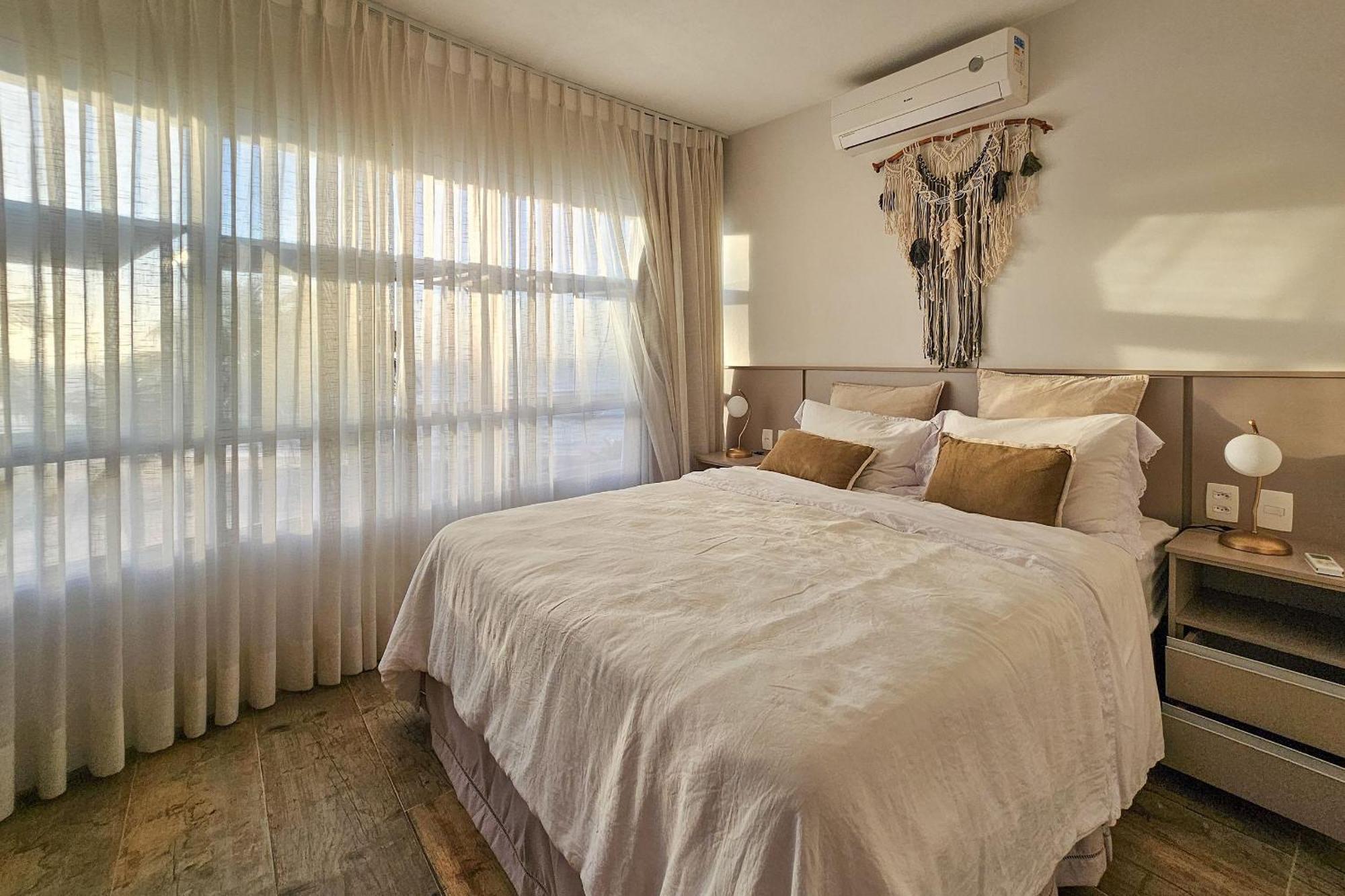 25C - Pe Na Areia Da Praia Do Tombo + Roupas De Cama + Vivo Fibra 과루자 외부 사진